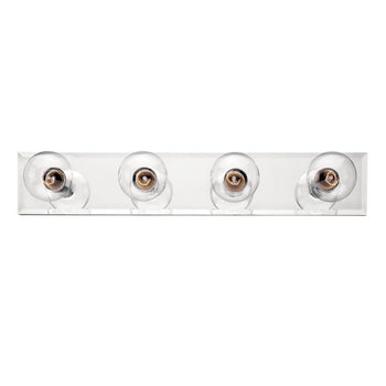 Four-Light Interior Bath Bar, Beveled Mirror