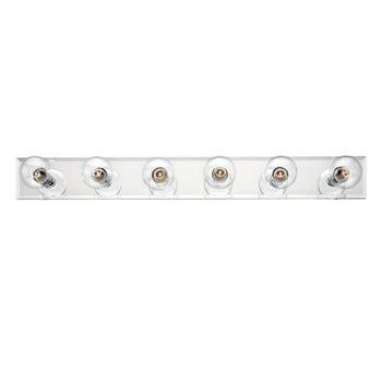 Six-Light Interior Bath Bar, Beveled Mirror