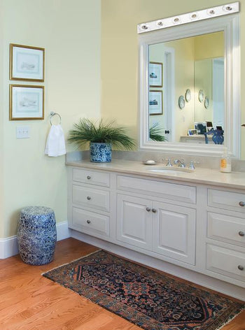 Six-Light Interior Bath Bar, Beveled Mirror
