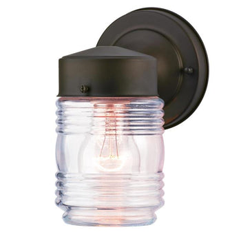 One-Light Outdoor Wall Fixture, Oil Rubbed Bronze Finish