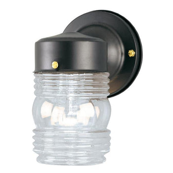 One-Light Outdoor Wall Fixture, Matte Black Finish