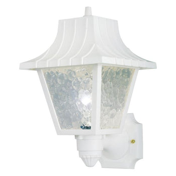 One-Light Outdoor Wall Lantern with Removable Tail, White Finish on Polycarbonate