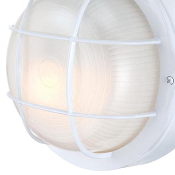 one-Light Outdoor Wall Fixture, White Finish