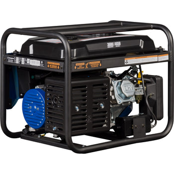 Westinghouse | WGen3600v portable generator back left view on white background.
