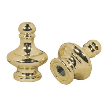 2 Lamp Finials, Brass Finish