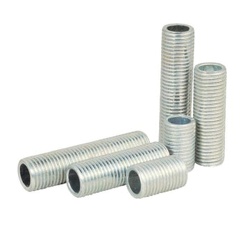 6 Assorted Nipples, Zinc-Plated