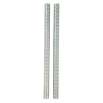 2 Steel Nipples, Zinc-Plated, 2-Inch Long