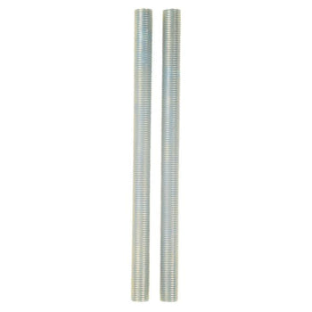 2 Steel Nipples, Zinc-Plated, 3-Inch Long
