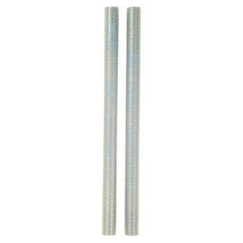 2 Steel Nipples, Zinc-Plated, 6-Inch Long