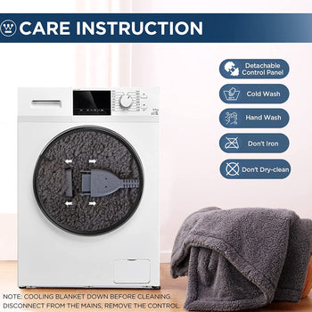 Electric Heated Throw Sherpa Dark Grey