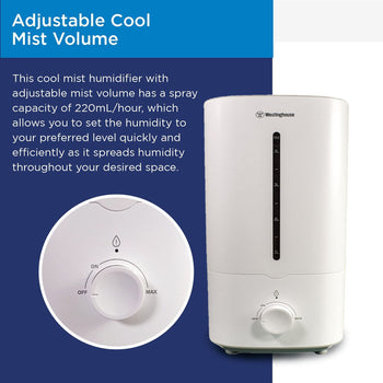 Ultrasonic Humidifier, 4.5L Top Filling Quiet Air Humidifier