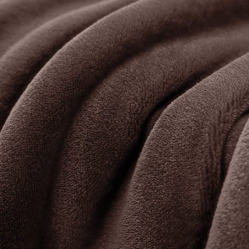 Plush Sherpa Fleece Throw Blanket Brown