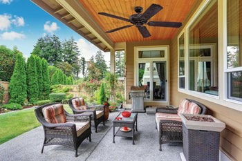 Deacon 52-Inch Five-Blade Indoor/Outdoor Ceiling Fan, Oil Rubbed Bronze Finish