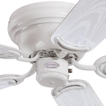 Contempra 48-Inch Five-Blade Indoor/Outdoor Ceiling Fan, White Finish
