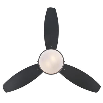 Alloy 42-Inch Three-Blade Indoor Ceiling Fan, Gun Metal Finish with LED Light Fixture