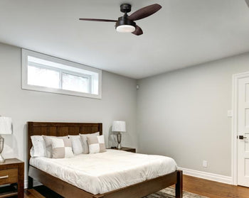 Alloy 42-Inch Three-Blade Indoor Ceiling Fan, Oil Rubbed Bronze Finish with LED Light Fixture
