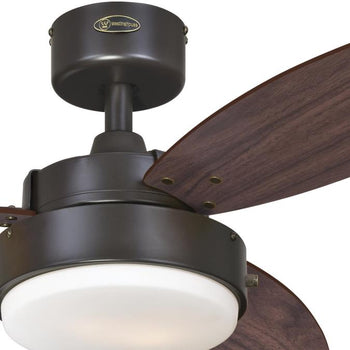 Alloy 42-Inch Three-Blade Indoor Ceiling Fan, Oil Rubbed Bronze Finish with LED Light Fixture