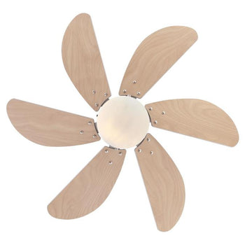 Turbo Swirl 30-Inch Six-Blade Indoor Ceiling Fan, Brushed Aluminum Finish with Dimmable LED Light Fixture