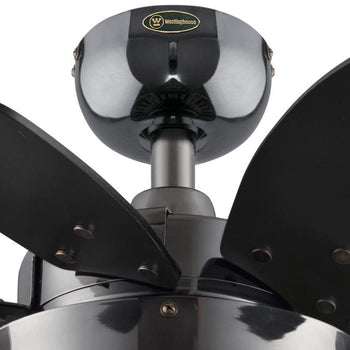 Quince 24-Inch Six-Blade Indoor Ceiling Fan, Gun Metal Finish with Dimmable LED Light Fixture