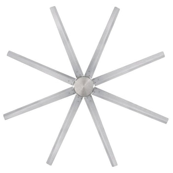 Widespan 100-Inch Eight-Blade Indoor Ceiling Fan, DC Motor, Brushed Nickel Finish, Remote Control Included