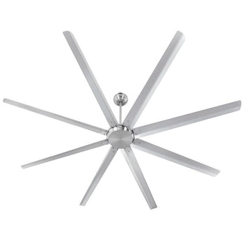 Widespan 100-Inch Eight-Blade Indoor Ceiling Fan, DC Motor, Brushed Nickel Finish, Remote Control Included