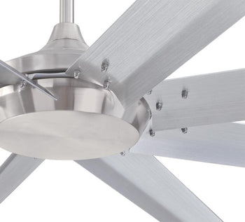 Widespan 100-Inch Eight-Blade Indoor Ceiling Fan, DC Motor, Brushed Nickel Finish, Remote Control Included