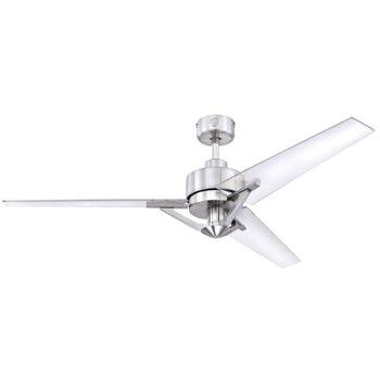 Julien 54-Inch Three-Blade Indoor Ceiling Fan, Brushed Nickel Finish, Remote Control Included