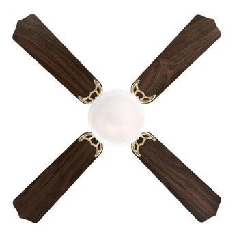 Casanova Supreme 42-Inch Four-Blade Indoor Ceiling Fan, Polished Brass Finish with LED Light Fixture
