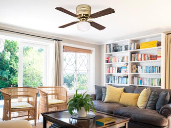 Casanova Supreme 42-Inch Four-Blade Indoor Ceiling Fan, Polished Brass Finish with LED Light Fixture
