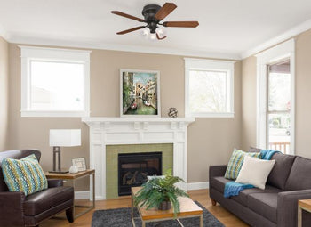Contempra Trio 42-Inch Five-Blade Indoor Ceiling Fan, Oil Rubbed Bronze Finish with Dimmable LED Light Fixture