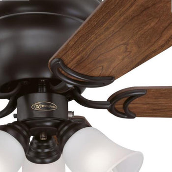 Contempra Trio 42-Inch Five-Blade Indoor Ceiling Fan, Oil Rubbed Bronze Finish with Dimmable LED Light Fixture