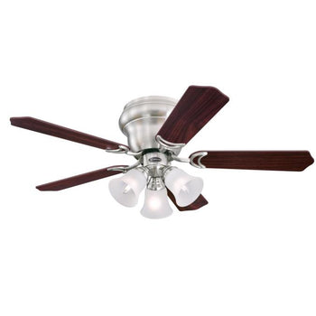 Contempra Trio 42-Inch Five-Blade Indoor Ceiling Fan, Brushed Nickel Finish with Dimmable LED Light Fixture