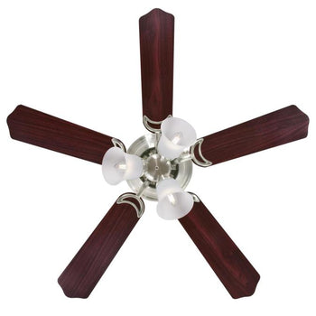Contempra Trio 42-Inch Five-Blade Indoor Ceiling Fan, Brushed Nickel Finish with Dimmable LED Light Fixture