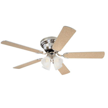 Contempra IV 52-Inch Five-Blade Indoor Ceiling Fan, Brushed Nickel Finish with Dimmable LED Light Fixture