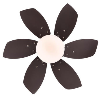 Origami 24-Inch Six-Blade Indoor Ceiling Fan, Espresso Finish with Dimmable LED Light Fixture