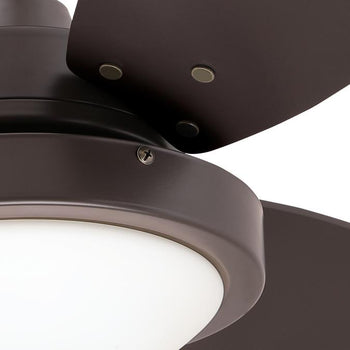 Wengue 30-Inch Three-Blade Indoor Ceiling Fan, Espresso Finish with LED Light Fixture