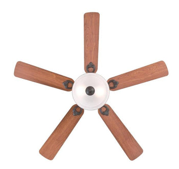 Fairview 52-Inch Five-Blade Indoor Ceiling Fan, Oil Rubbed Bronze Finish with Dimmable LED Light Fixture, Remote Control Included