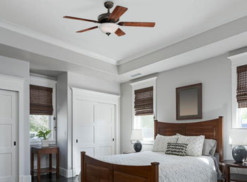 Fairview 52-Inch Five-Blade Indoor Ceiling Fan, Oil Rubbed Bronze Finish with Dimmable LED Light Fixture, Remote Control Included