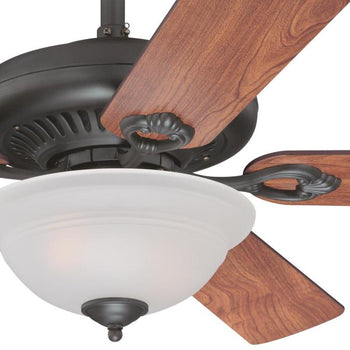 Fairview 52-Inch Five-Blade Indoor Ceiling Fan, Oil Rubbed Bronze Finish with Dimmable LED Light Fixture, Remote Control Included