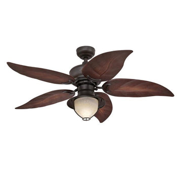 Oasis 48-Inch Five-Blade Indoor/Outdoor Ceiling Fan, Oil Rubbed Bronze Finish with LED Light Fixture