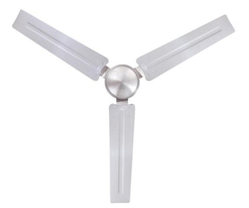 Jax Industrial-Style 56-Inch Three-Blade Indoor Ceiling Fan, Brushed Nickel Finish, Remote Control Included