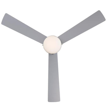 Brinley 52-Inch Three-Blade Indoor Ceiling Fan, Brushed Nickel Finish with Dimmable LED Light Fixture
