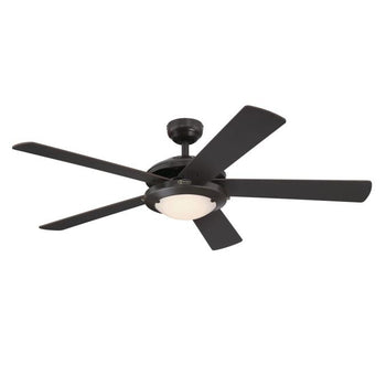 Comet 52-Inch Five-Blade Indoor Ceiling Fan, Espresso Finish with Dimmable LED Light Fixture