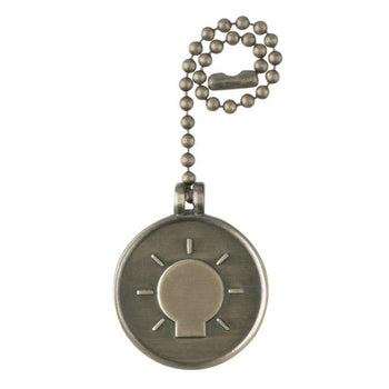 Light Bulb Pull Chain, Antique Brass Finish