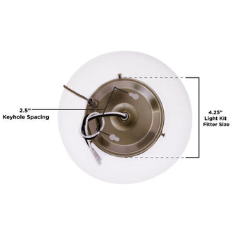 LED Schoolhouse Light Kit, Antique Brass Finish, White Opal Glass, Damp Location, ENERGY STAR