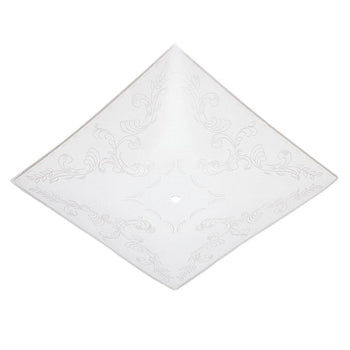 12-Inch Clear Floral Design on White Diffuser