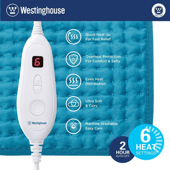 Electric Heating Pad Teal