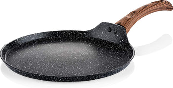 Gray and wood marble finish crepe pan (12.5