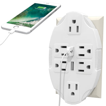 6-Outlet Transformer Tap USB