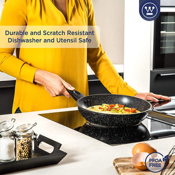 Black marble frying pan (11